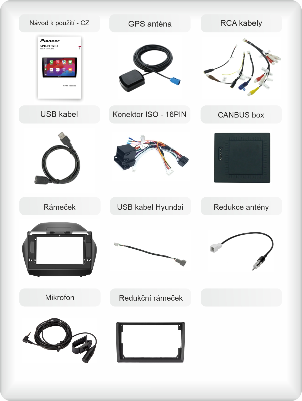 CZ příslušenství pro autorádio Pioneer SPH - PF97BT pro hyundai ix35 carplay a android auto evtech_cz (2)